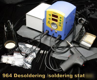 New 964 pb free soldering de-soldering gun station smd