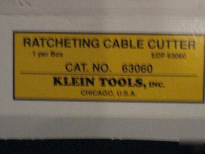New klein ratcheting cable cutter 