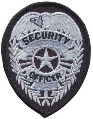 Security officer patch (silver on black)