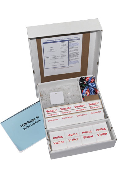 Temporary visitor badges - manual onestep kit 09005