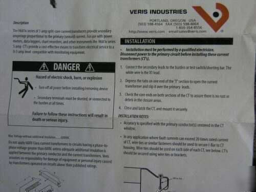 Veris industries H6810-200A 5A transducer. set of 3.