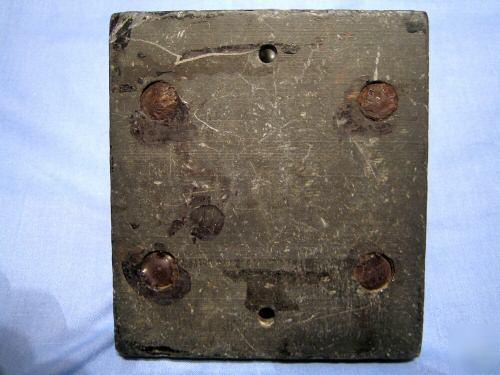 Knife switch, 15 amp, 250 volt, copper, slate, antique