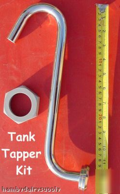 Milk tank tapper for 1.5 inch valve stainless steel
