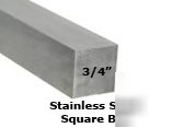 304 stainless steel square bar .750
