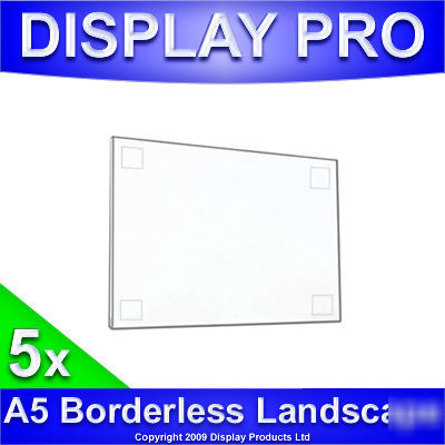 5 x A5 borderless landscape wall poster shop displays