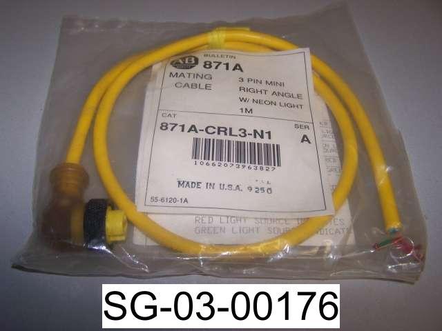 Allen bradley 3 pin right angle mating cable sensors