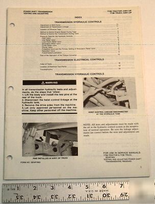 Caterpillar service booklet -772B & 773B trans hyd cont