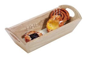 Large wooden bread / pastries display basket -attractiv