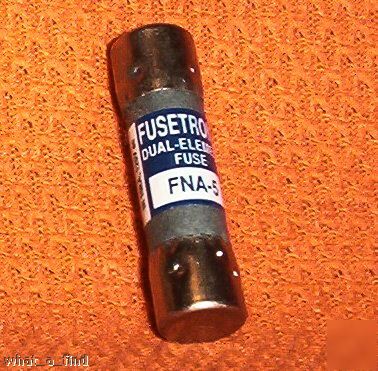 New fusetron fna-5 fuse 5 amp FNA5 warranty nnb buss