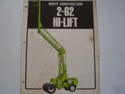 White 2-62 hi-lift loader original brochure