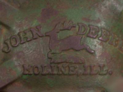 Vintage old john deere gear box lid # 5 mower cast farm