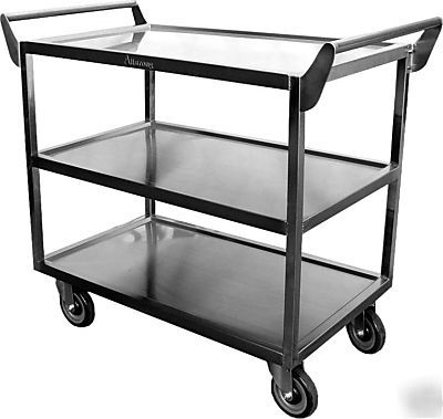 Heavy duty stainless steel utility cart 500LBS capacity