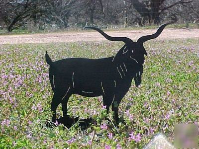 Metal art yard/garden stake - kiko buck goat