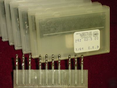10 - 7/64 (.1094) carbide drill bits - dremel - jewelry