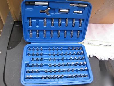 100 piece bit set screwdriver, hex, torx, pozi, etc