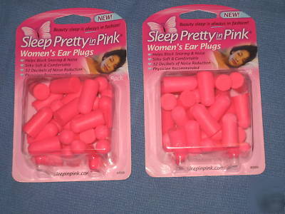 14PRS sleep pretty in pink womens ear plugs snore sleep