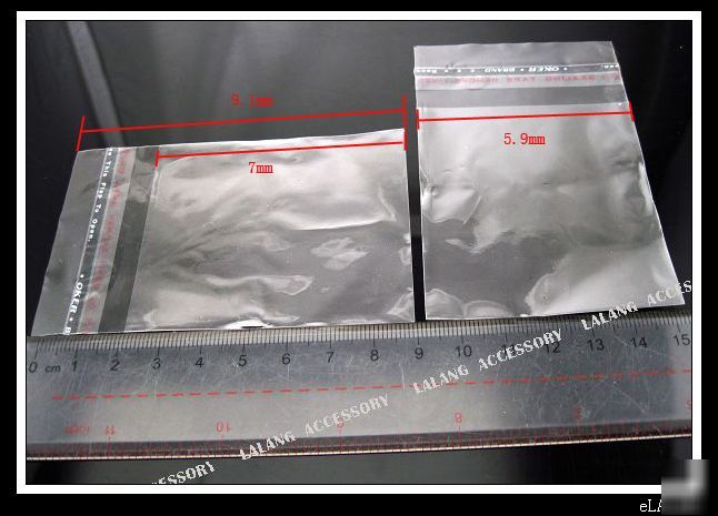 500PCS clear self adhesive seal plastic bags N120122
