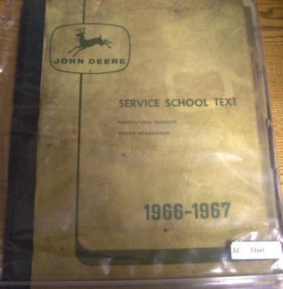 John deere 1966 1967 service school text book manual
