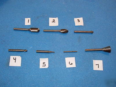 New lot of 7 rotary files single & double cut tools 