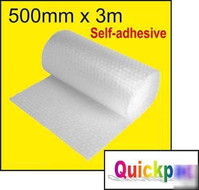 Self adhesive bubble wrap 500MM x 3M 