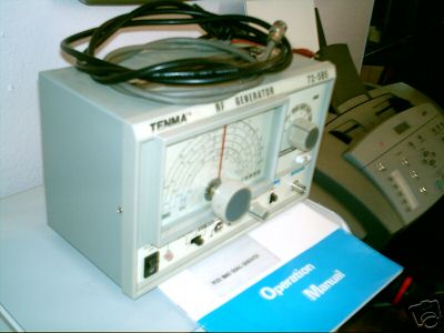 Tenma rf generator with leeds and manual, six bands