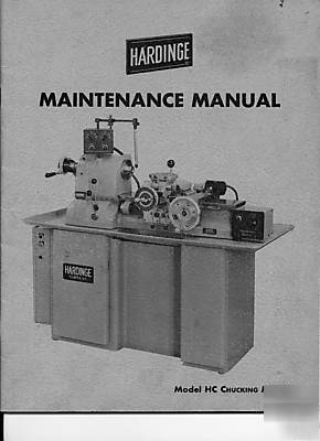 Hardinge model hc maintenance manual