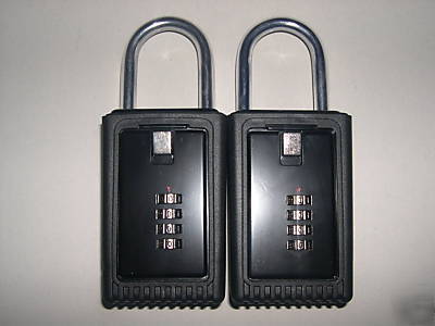 2 lock boxes realtor real estate key 4 number dials