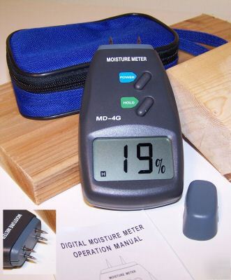 Digital moisture meter - wood, veneer, damp wall tester