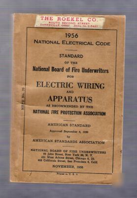 1956 nec national electrical code book nfpa nbfu nice