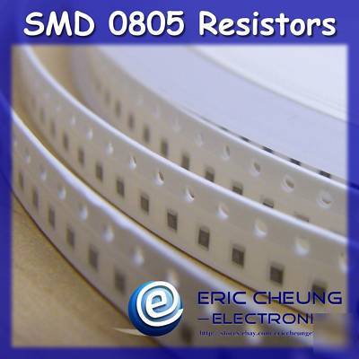 500PCS smd 0805 resistor 1 ohm Â±5% reel