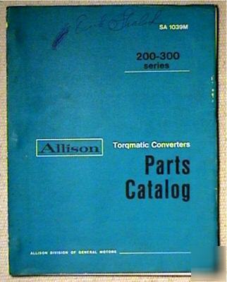 Allison 200-300 torque converter catalog exploded views