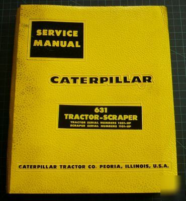 Cat caterpillar 631 scraper service manual repair shop