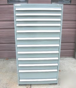 Hallowell 12-drawer steel part tool-ing storage cabinet