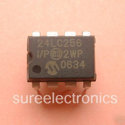 Microchip 24LC256 serial eeprom chip (five)