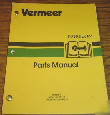 Vermeer v-755 tractor parts catalog manual book