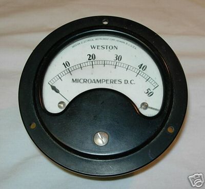 Weston electrical instruments 643 dc microampers meter