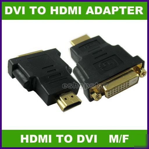 Gold dvi female to hdmi male adapter converter for hdtv