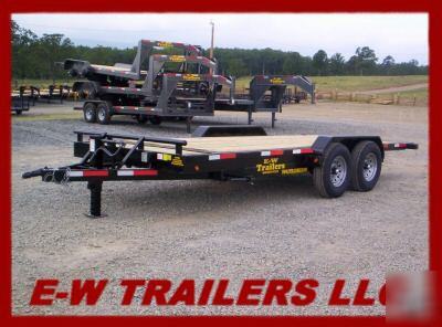 New 2010 20' tilt bed bumper pull lowboy trailers