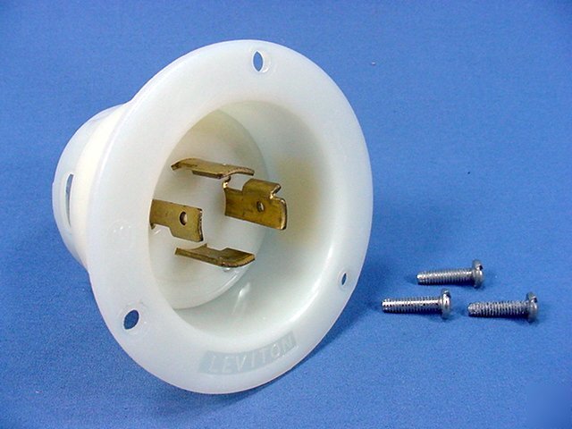 Leviton L14-20 locking flanged inlet plug 20A 125/250V