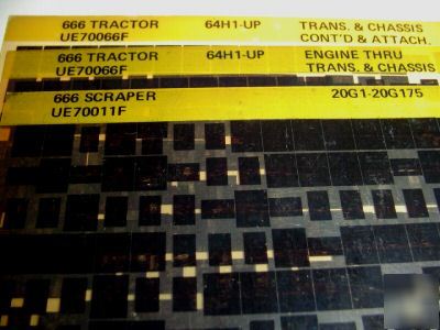 Caterpillar 666 tractor & scraper catalog microfiche