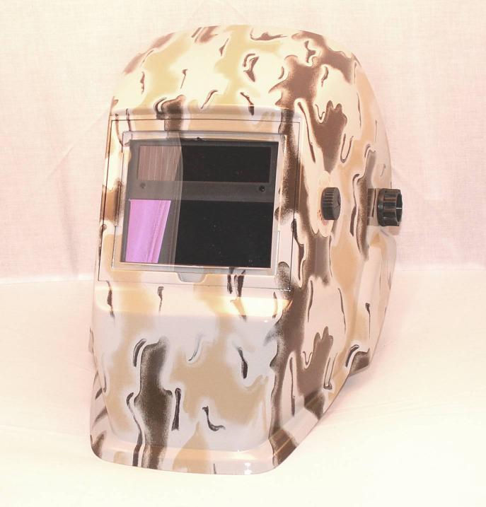 Desert camo auto darkening solar welding helmet hood