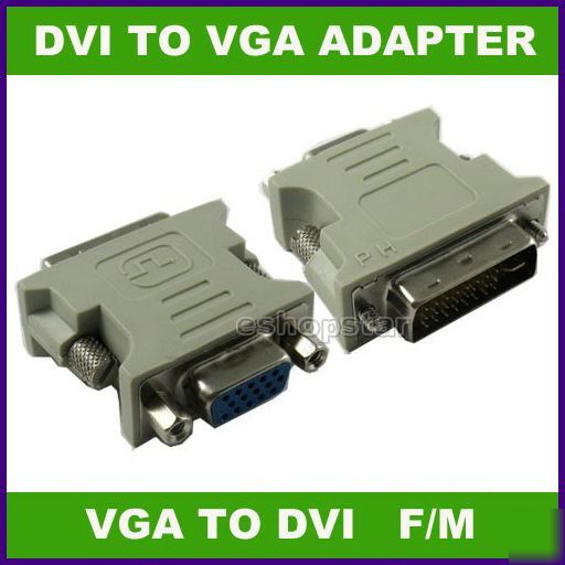 Dvi-d 24+1 pin male to vga female adapter for hdtv lcd