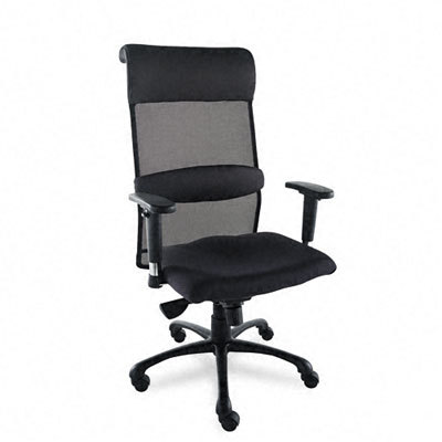 Eon series high-back swivel/tilt chair, black/gray mesh