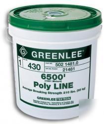 Greenlee 430 poly pull line 6500' free shipping 