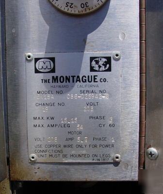 Montague bakery-depth convection oven # EK15A 485 lbs.+