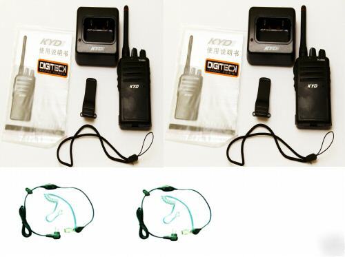 New S1- 2 x rechargeable uhf two way radio handsfree 