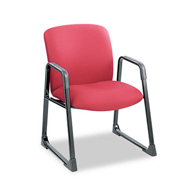 Safco guest chair, big and tall, burgundy