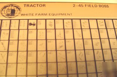 White 2-45 field boss tractor parts catalog micro fiche