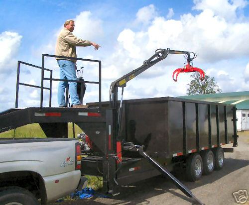 26 yard dump trailer with grapple crane * *