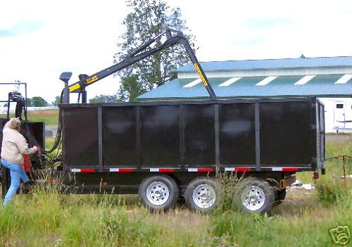 26 yard dump trailer with grapple crane * *